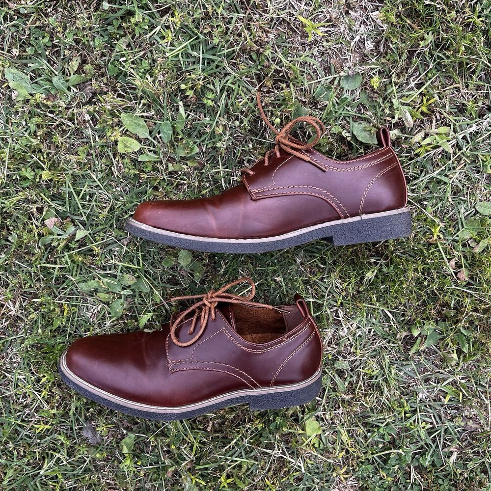 Deer Stags Boys Zander Lace-Up Dress Shoes, Redwood, Brown, Size 3.5 - Picture 3 of 12